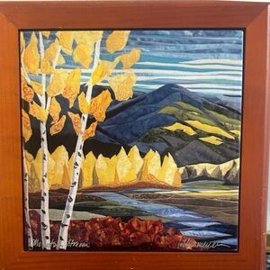 Bend Oregon Mountain Stream Framed Tile artists from the Lubbesmeyer Studio